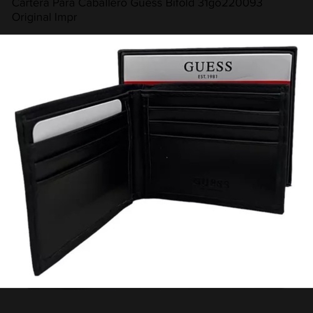 NWT Guess wallet Black MEN - Picture 5 of 8